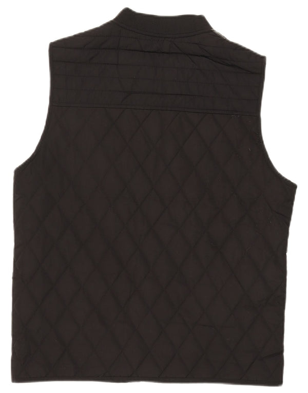 Zara Gilet matelassé pour homme UK 38 Medium Noir Polyester