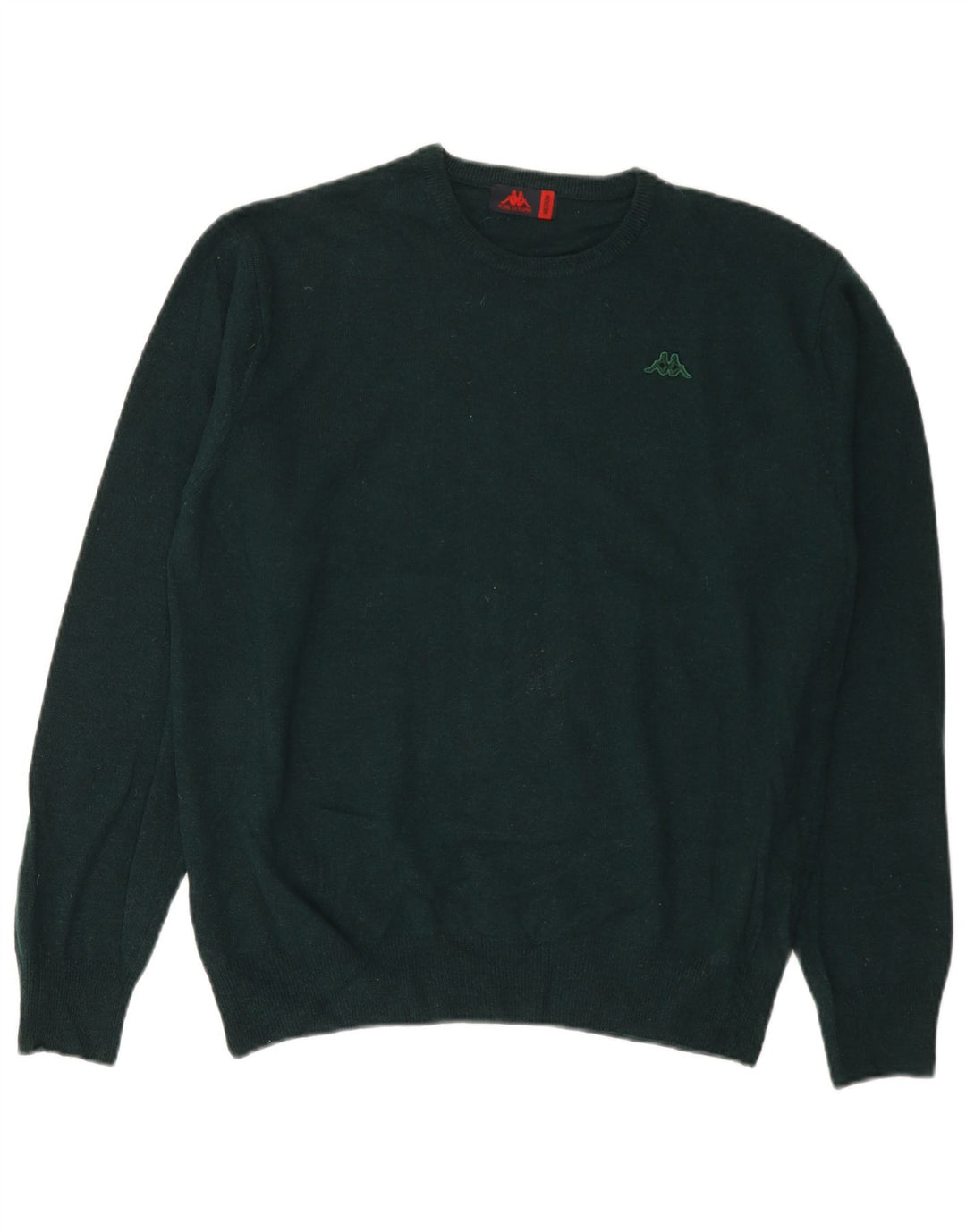 Kappa Pull Col Ras du Cou Homme Vert Moyen Laine d'Agneau