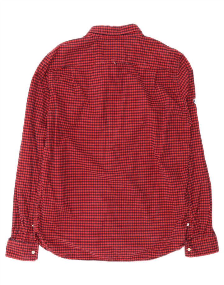 SUPERDRY Chemise en flanelle sur mesure XL en coton vichy rouge pour homme
