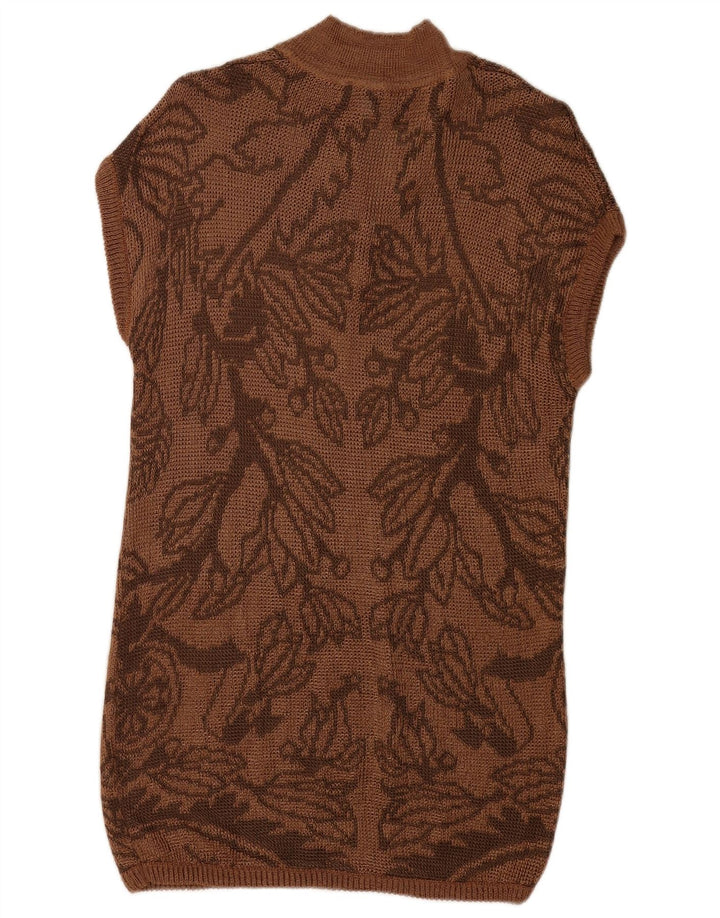Magic Robe pull sans manches pour femme IT 42 Viscose florale marron moyen