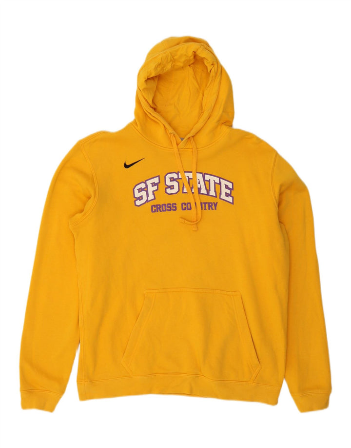 NIKE Mens Graphic Hoodie Jumper Medium Yellow Cotton Vintage Nike and Second-Hand Nike from Messina Hembry 