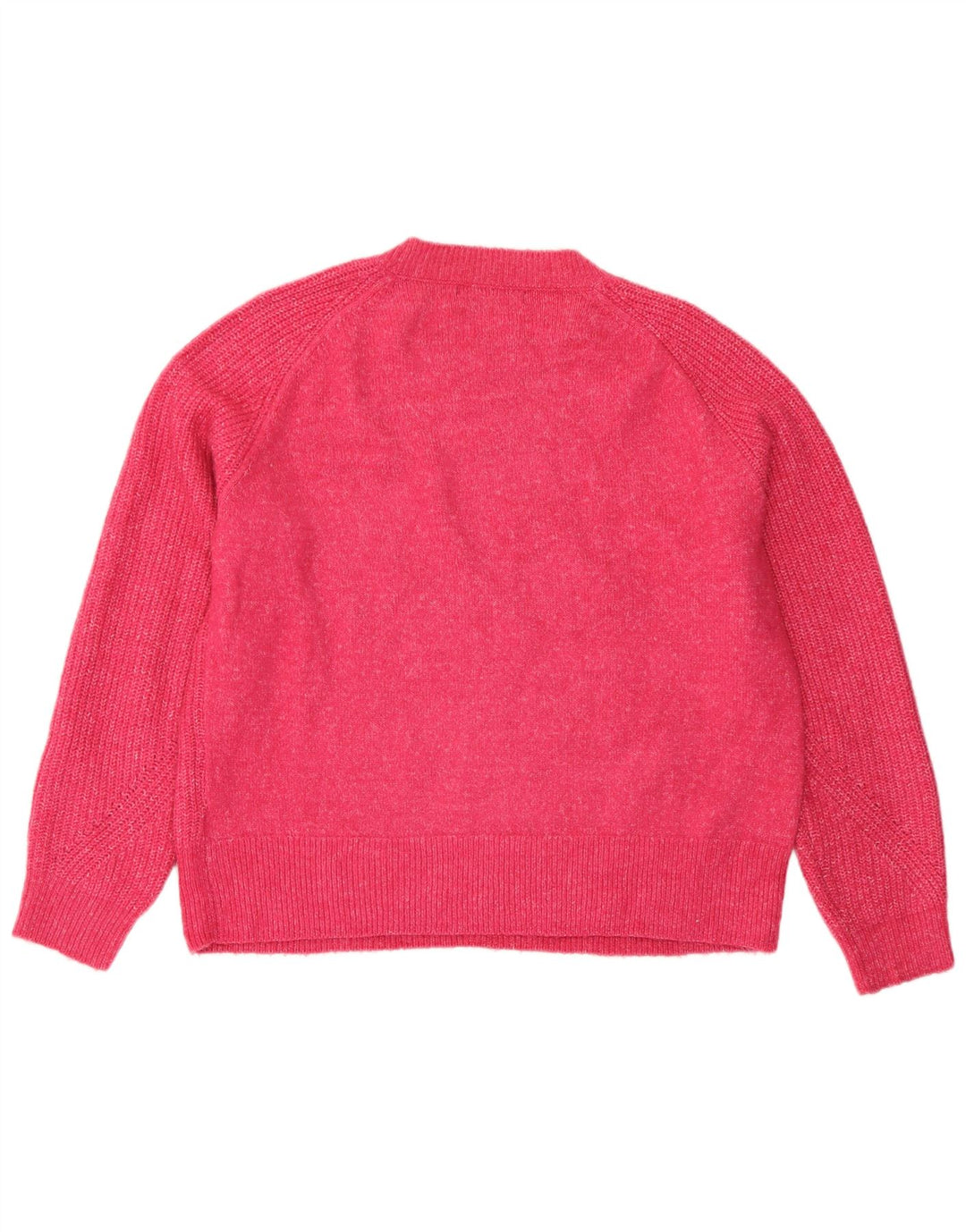 Marks & Spencer Pull à col rond pour femme UK 14 Rose moyen moucheté