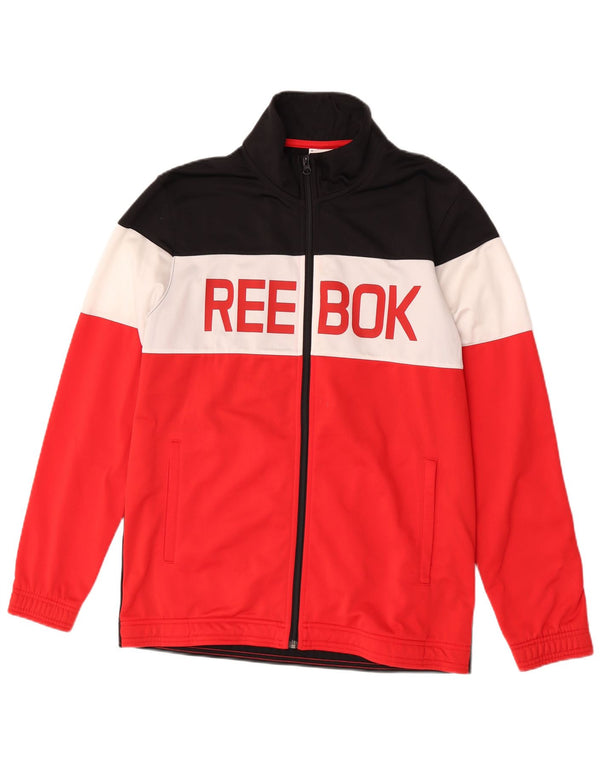 Reebok Veste de Survêtement Graphique Homme Large Rouge Colorblock Sports