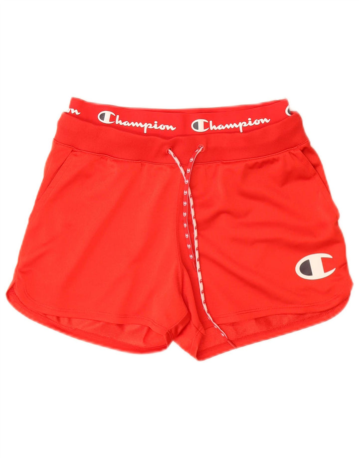 CHAMPION Short de sport graphique pour femme UK 4 XS Rouge Polyester