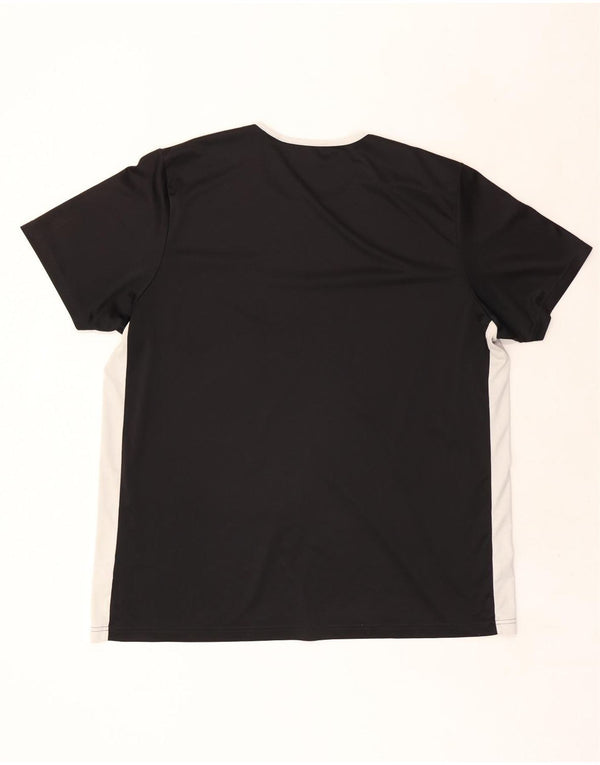 ADIDAS T-shirt Climalite pour homme 2XL Noir Colourblock