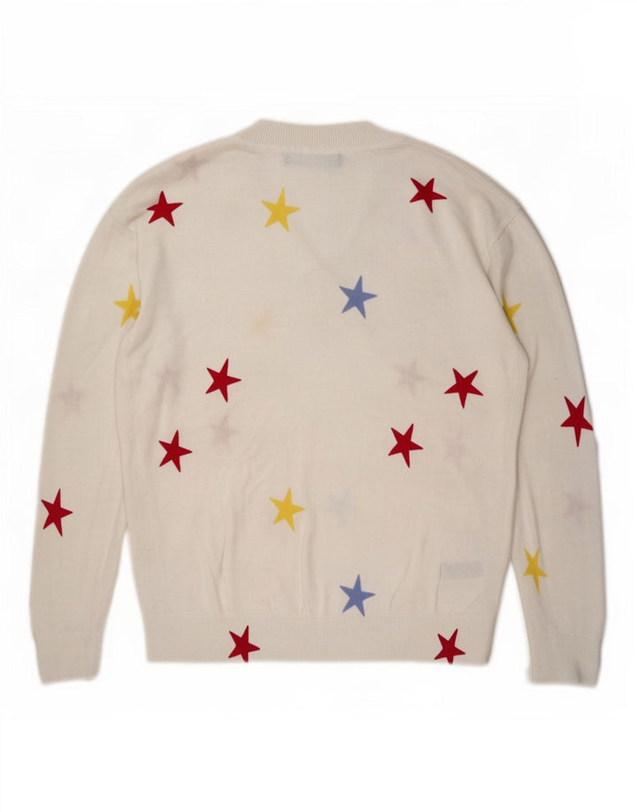 Marks & Spencer Pull à col en V pour femme Motif abstrait UK 10 Small W