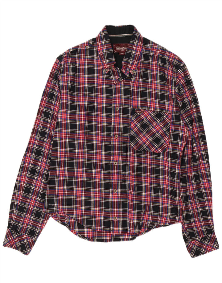 Marlboro Classics Chemise en flanelle pour homme Petit carreaux rouges