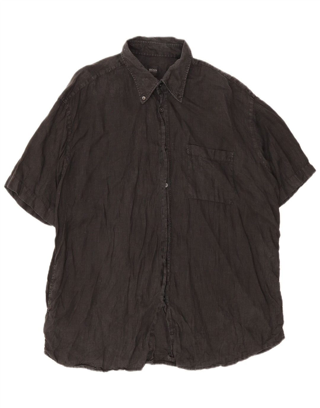 Hugo Boss Chemise à manches courtes XL gris lin pour homme