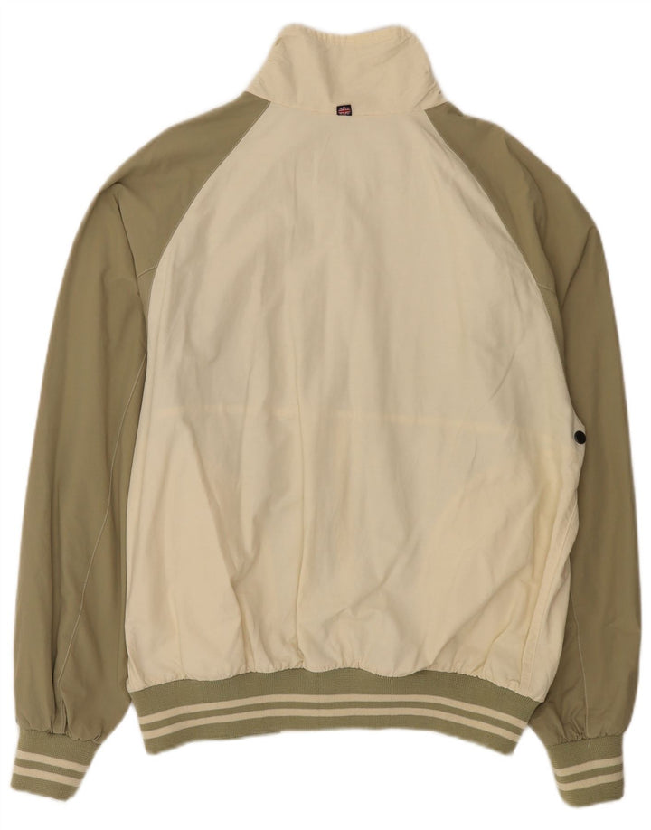 Henri Lloyd Mens Bomber Jacket UK 40 Large Kaki Colourblock