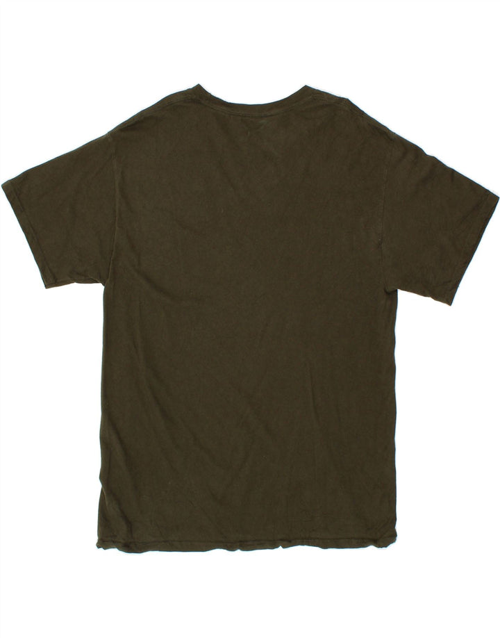 CHAMPION Mens Graphic T-Shirt Top Medium Khaki Cotton Vintage Champion and Second-Hand Champion from Messina Hembry 