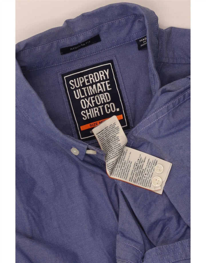 Superdry Chemise Regular Fit Homme Bleu Moyen Coton