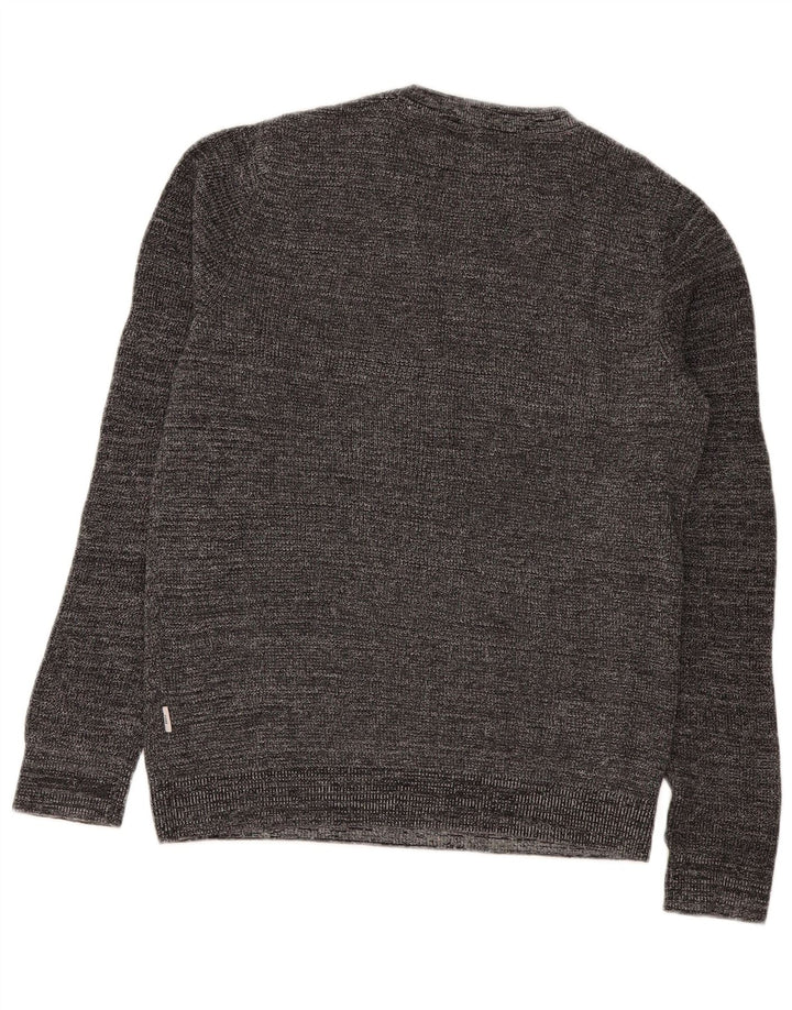 Jack & Jones Pull coupe classique à col zippé pour homme, petit gris moucheté
