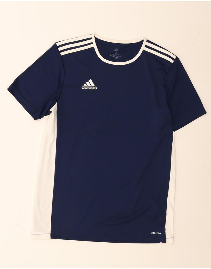 Adidas Hommes Aeroready T-Shirt Haut Bleu Marine Colorblock Polyester