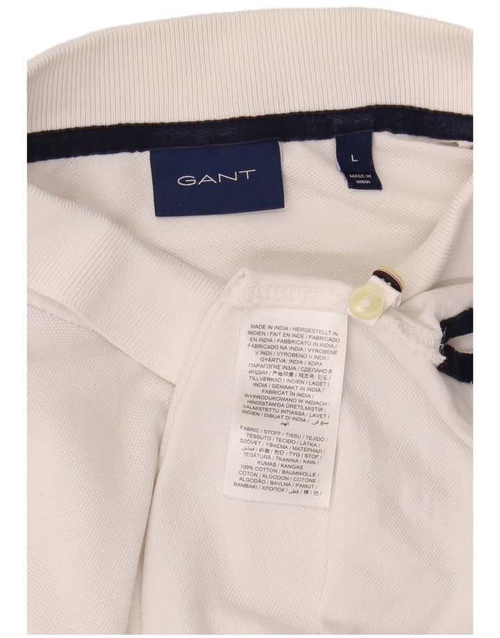 Gant Polo Homme Grand Blanc Coton