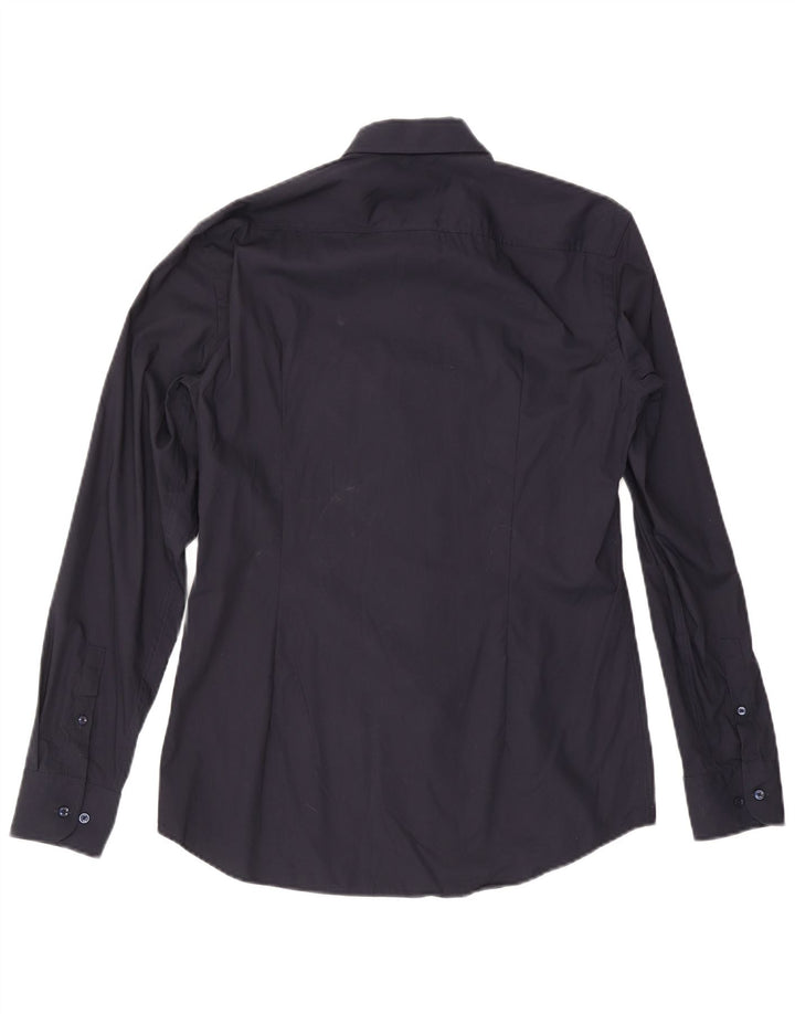 Hugo Boss Chemise slim fit pour homme Taille 39 15 1/2 Bleu marine moyen