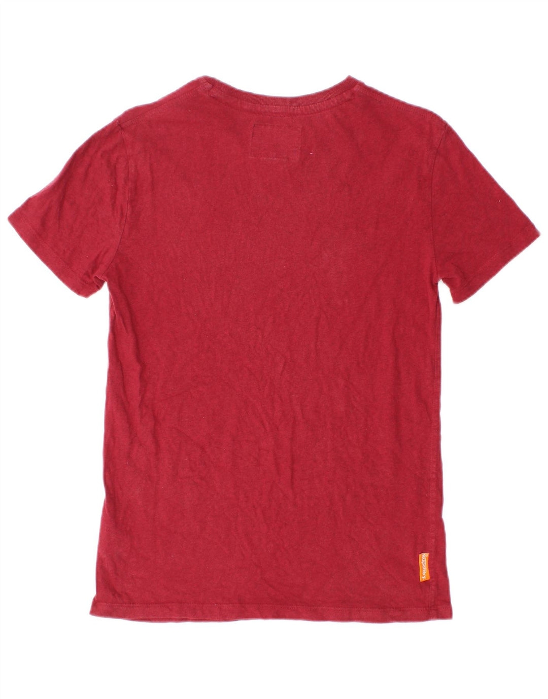 Superdry Homme T-Shirt Top Petit Rouge Coton