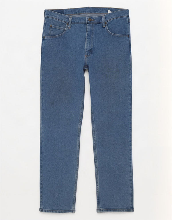 Wrangler Jean droit homme W34 L30 bleu coton