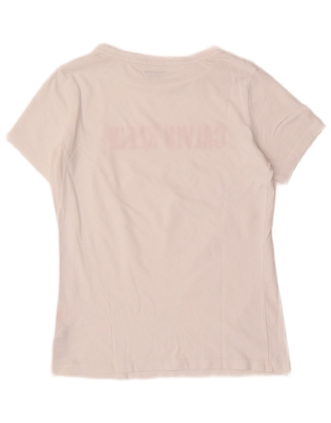 CALVIN KLEIN T-Shirt Graphique Fille 12-13 Ans Blanc Coton