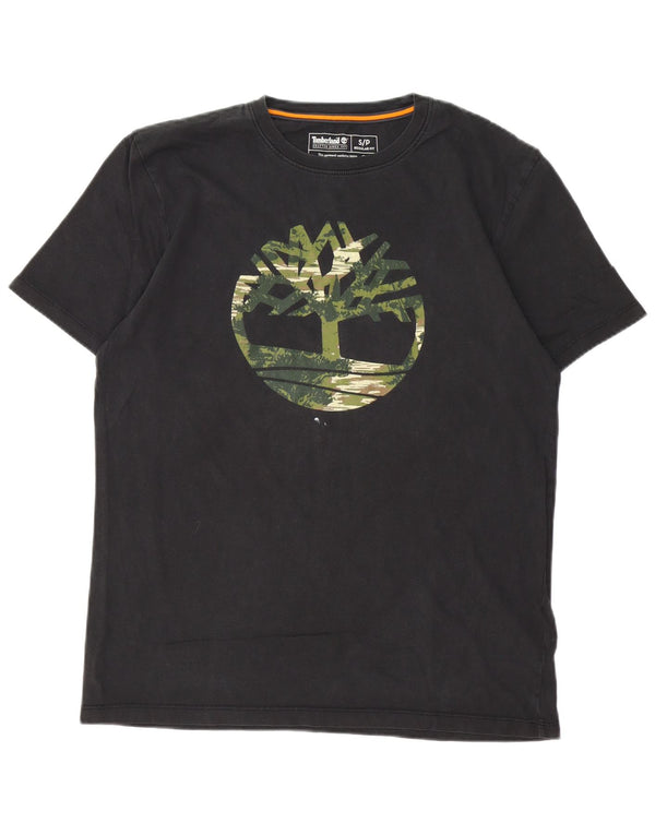 Timberland Mens Regular Fit Graphic T-Shirt Top Petit Noir Coton