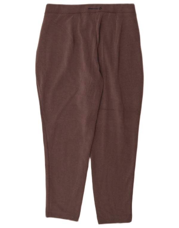 Superdry Pantalon court fuselé pour femme UK 14 Large W34 L27 Gris Modal