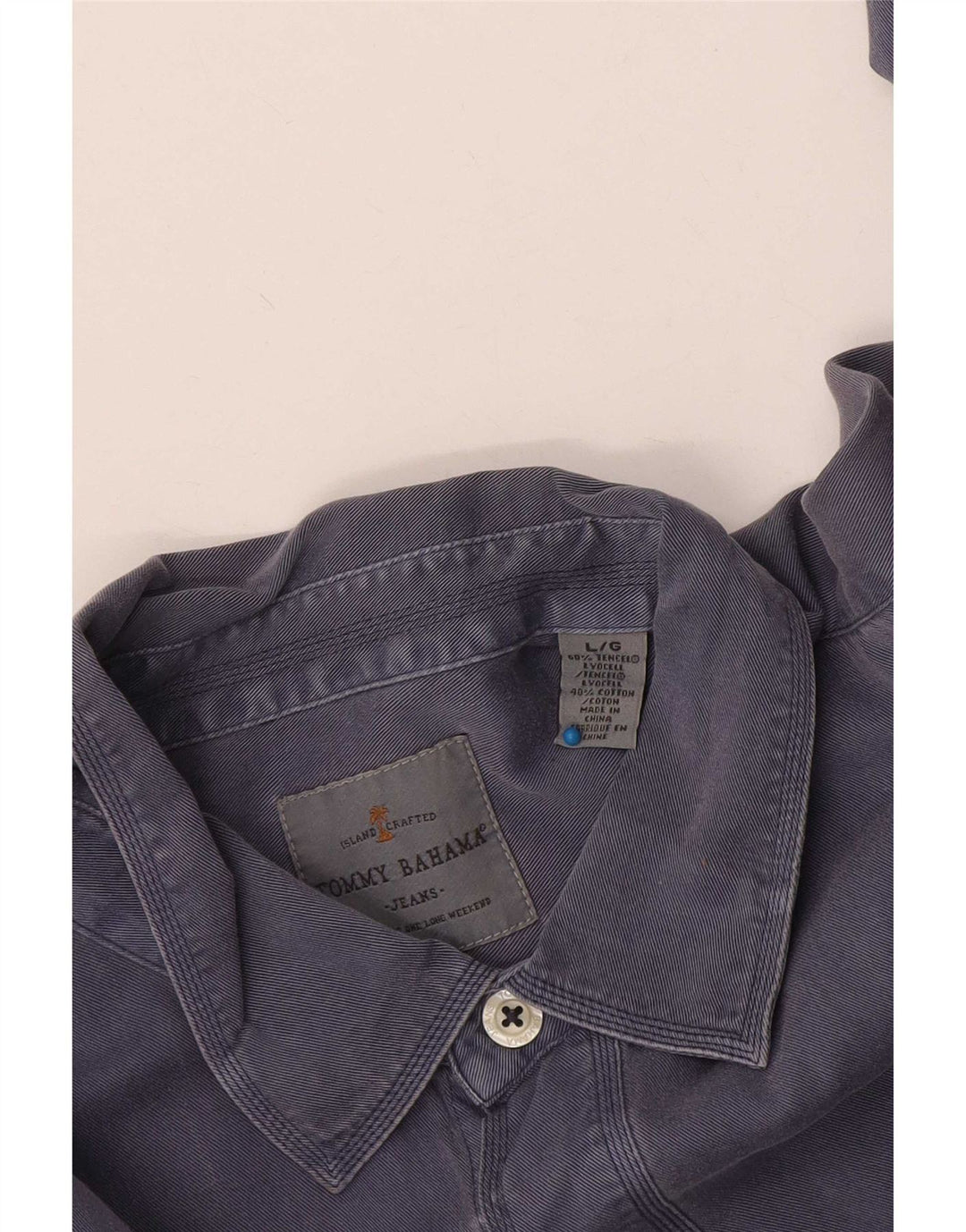 Tommy Bahama Chemise Homme Large Bleu Marine Coton