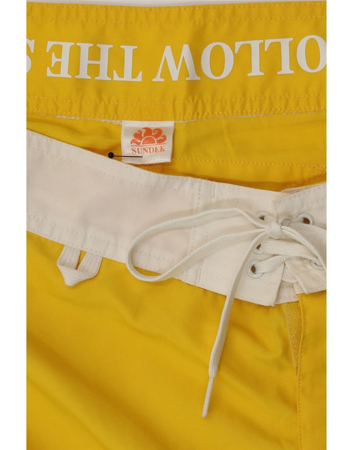 Sundek Short de Bain Graphique Homme Jaune Moyen Colourblock