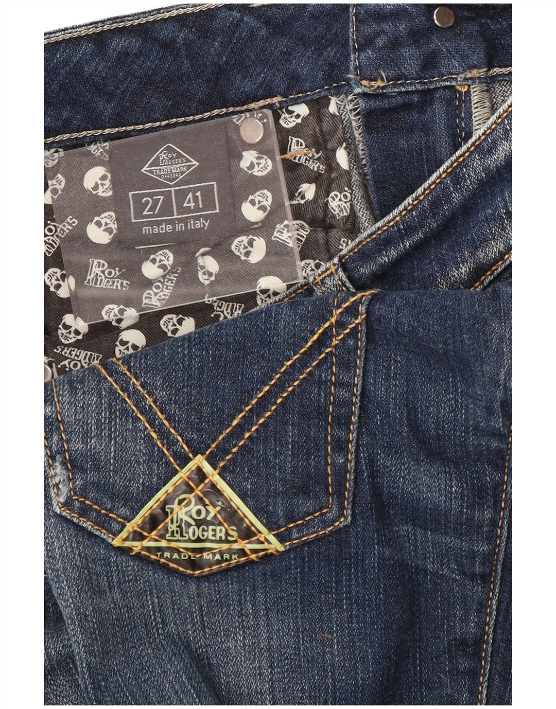 Roy Rogers Jean Slim Femme IT 41 Small W27 L32 Bleu Coton
