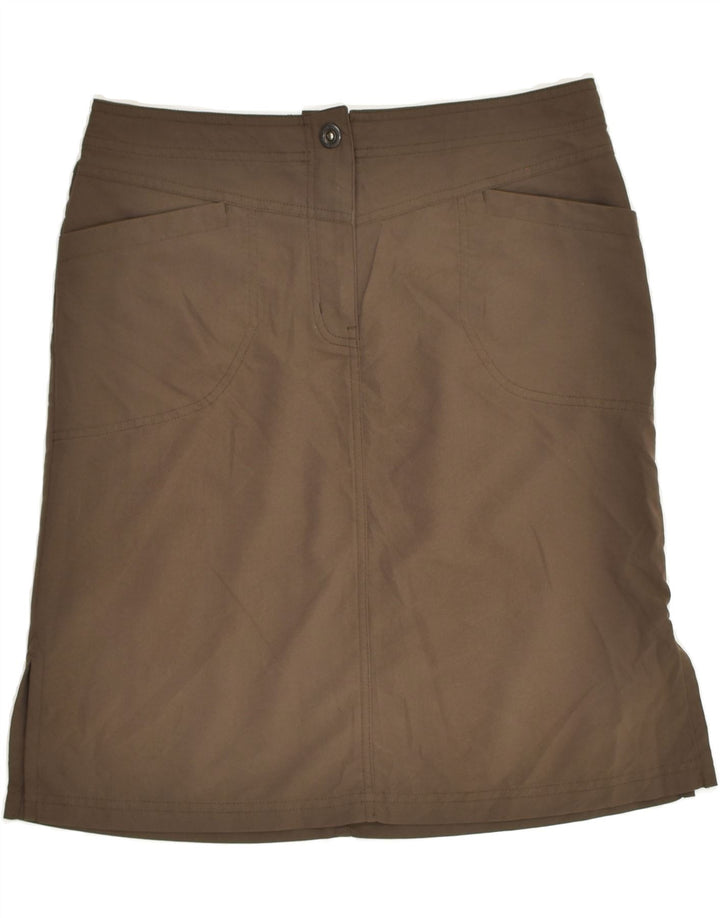 MOUNTAIN EQUIPMENT Womens Straight Skirt US 6 Medium W32 Brown Polyester | Vintage Mountain Equipment | Thrift | Second-Hand Mountain Equipment | Used Clothing | Messina Hembry 