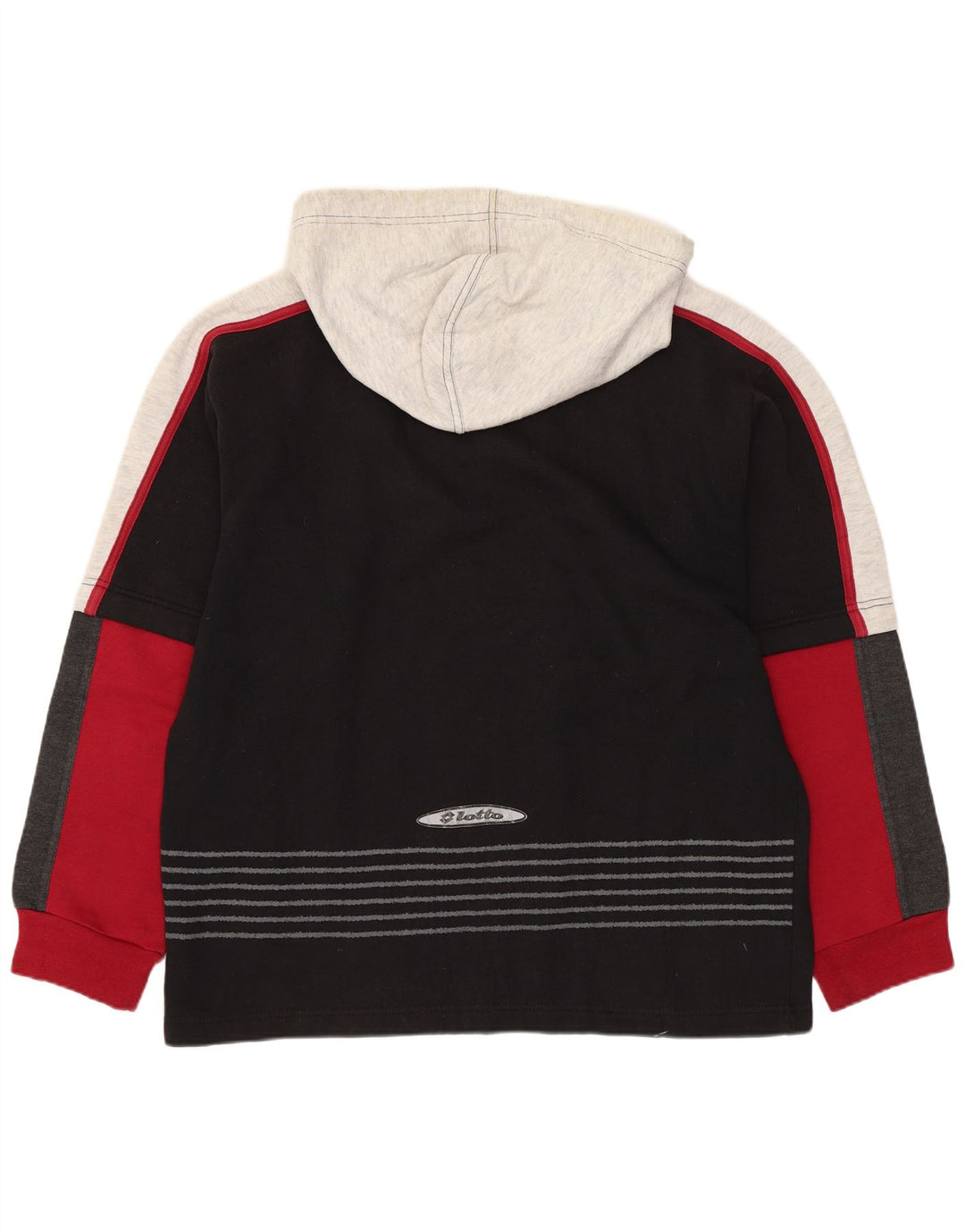 Lotto Pull à capuche pour homme UK 38/40 Noir moyen Polyester colour block