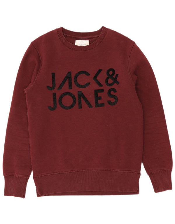 Jack & Jones Sweat-shirt graphique pour homme en coton bordeaux Taille S