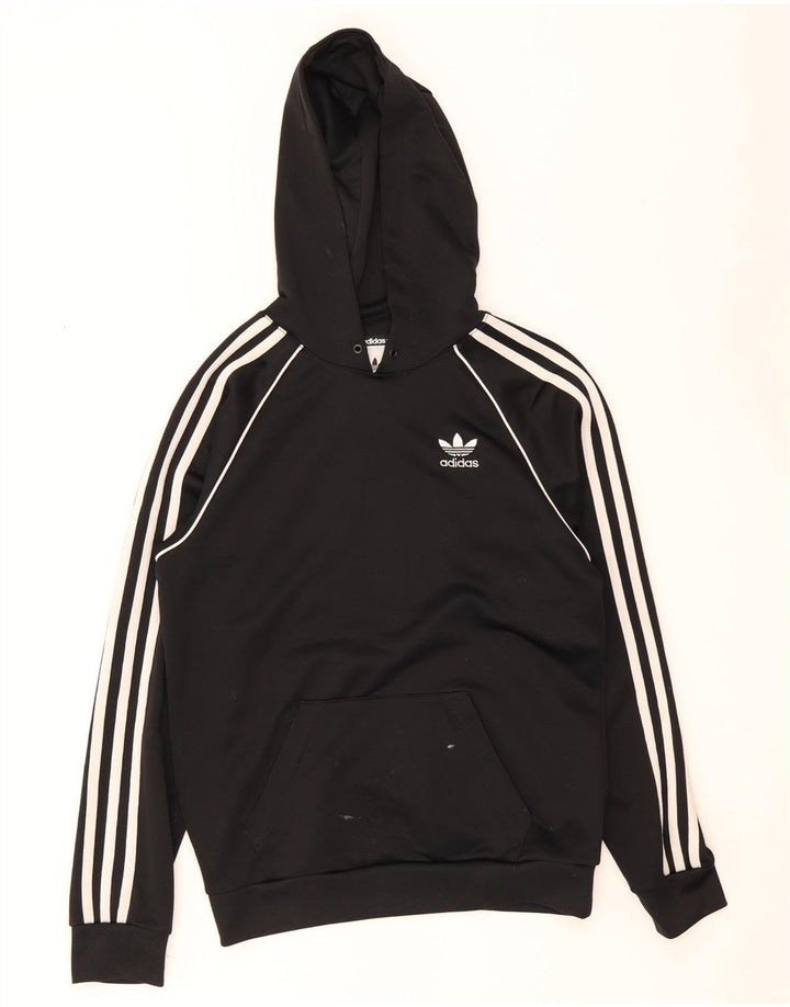 Adidas Pull à capuche pour homme XS Noir Polyester