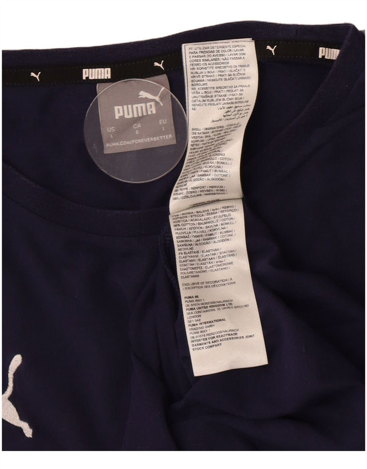 Puma T-Shirt Homme Haut Large Bleu Marine Coton
