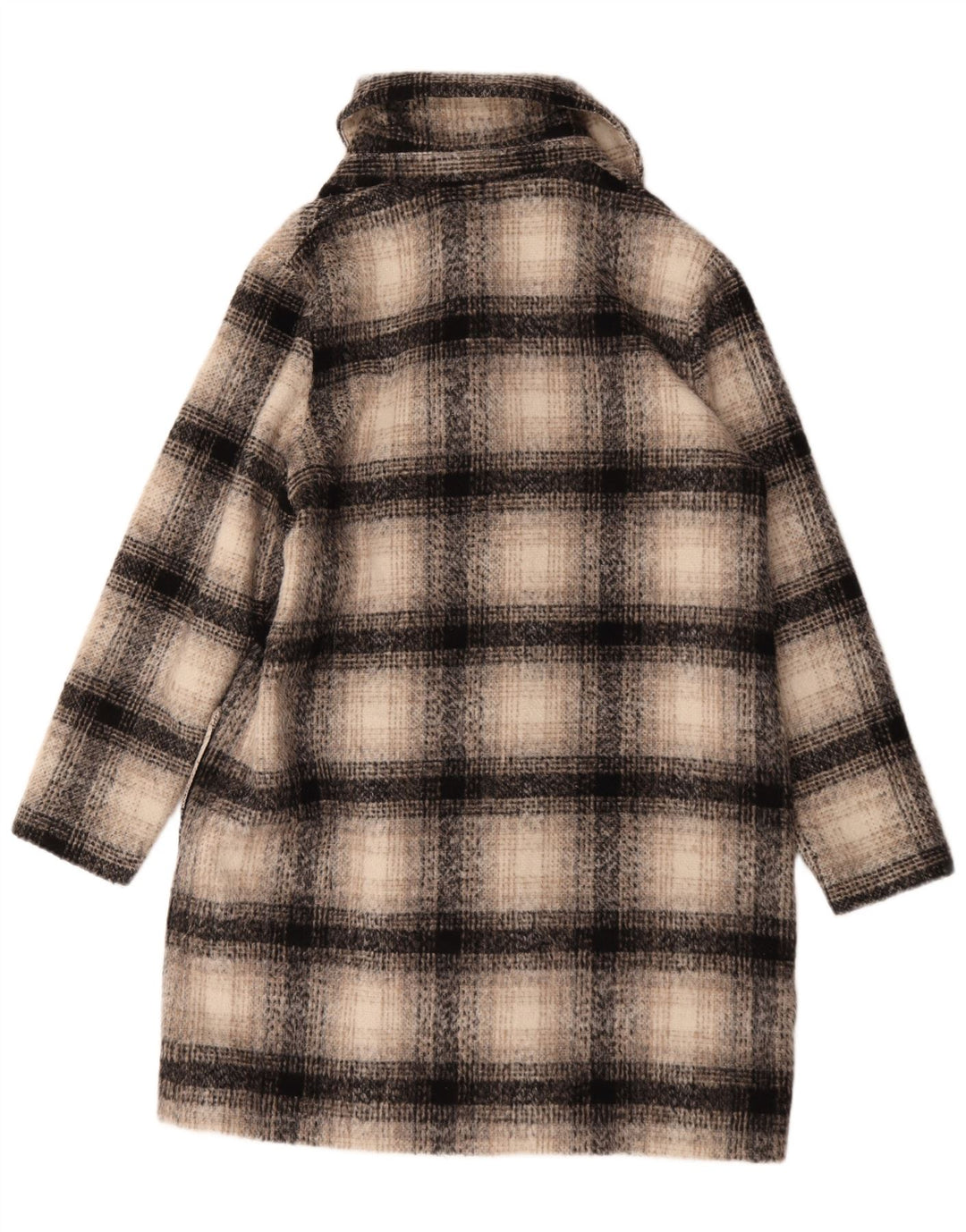 Marks & Spencer Manteau croisé pour femme UK 16 Grand carreaux beiges
