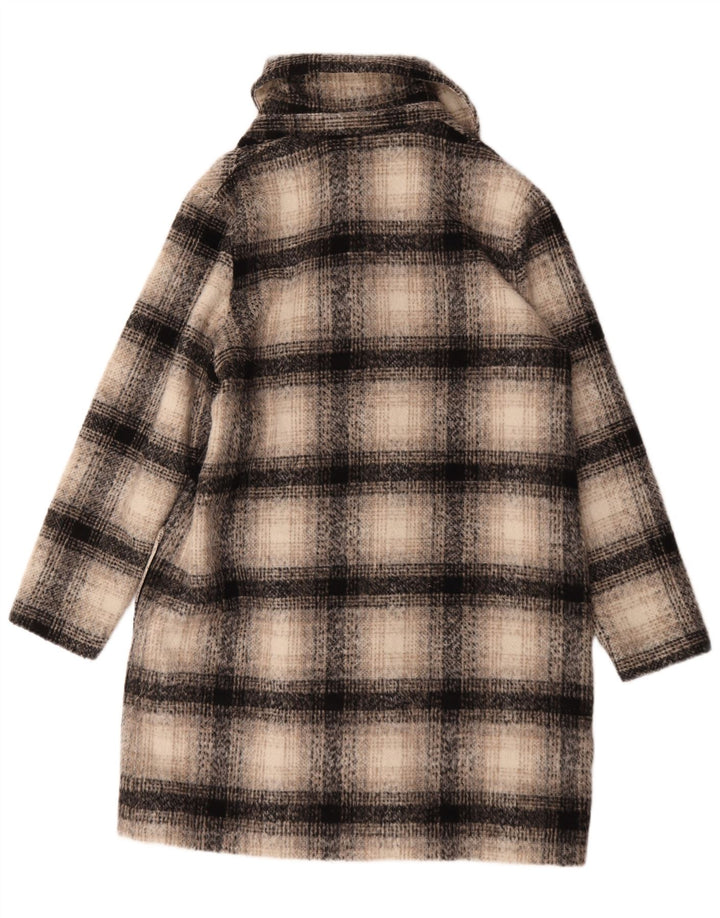 Marks & Spencer Manteau croisé pour femme UK 16 Grand carreaux beiges