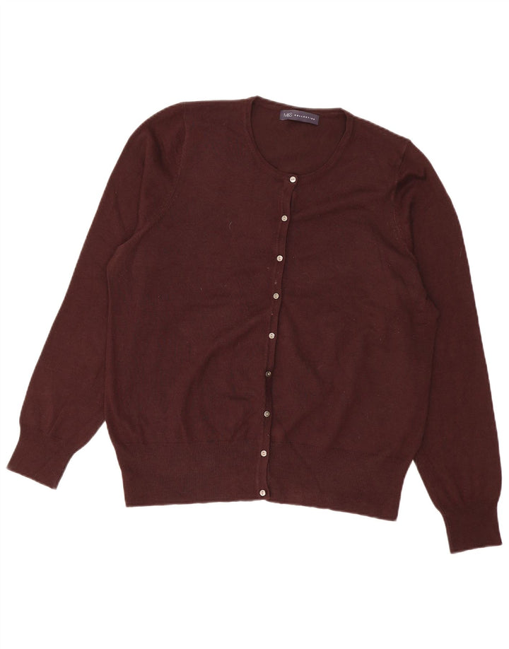 Marks & Spencer Pull cardigan pour femme UK 16 Large Marron