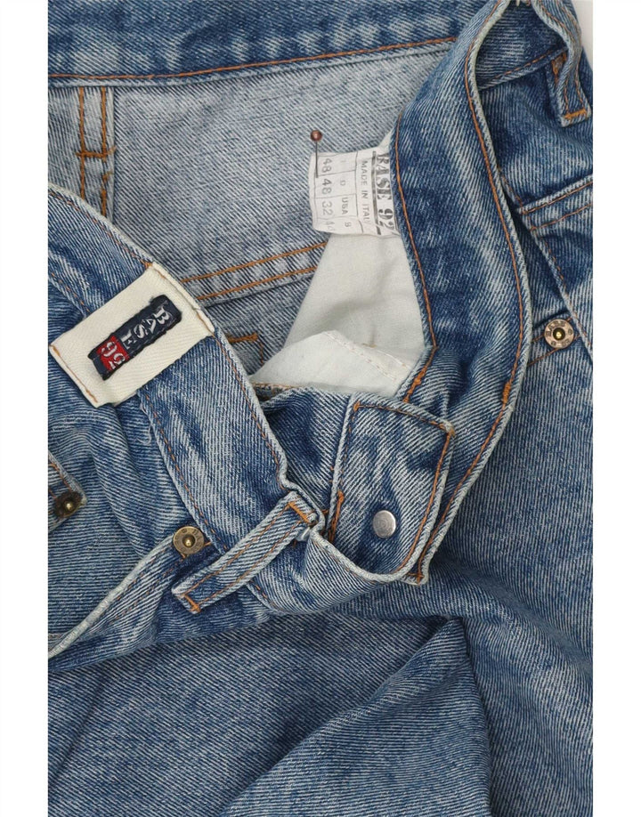 Base 92 Jean fuselé graphique pour homme IT 48 Medium W32 L34 Bleu Coton