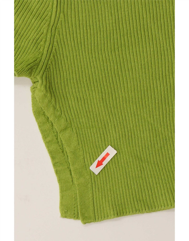 Zara Womens Crop Top UK 12 Vert Moyen