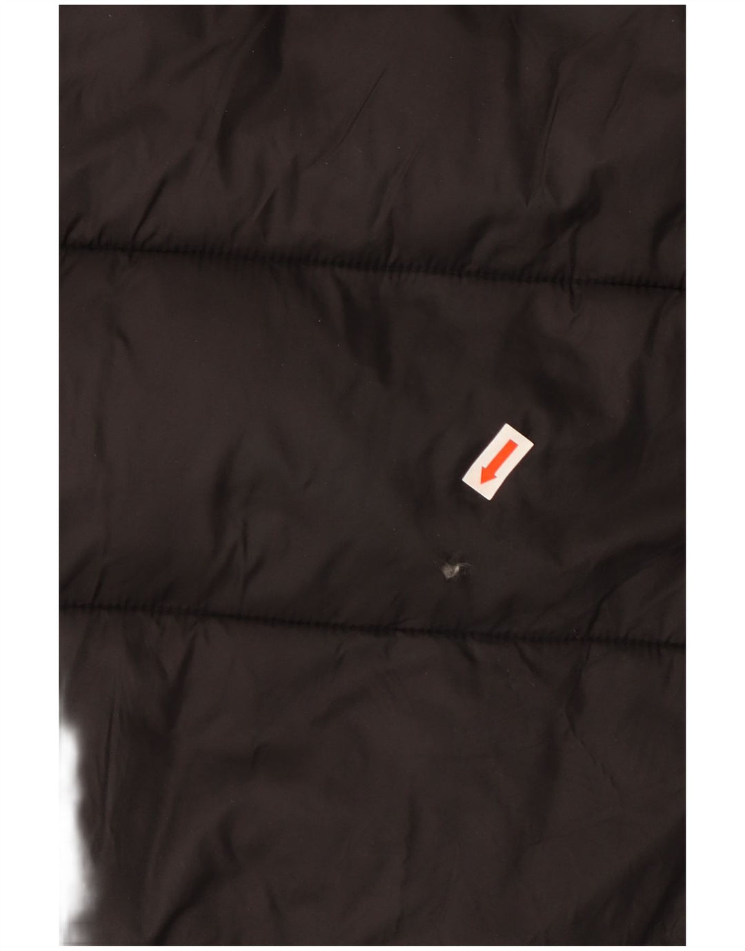 ZARA Manteau matelassé à capuche surdimensionné pour femme UK 10 Small Noir Polyester