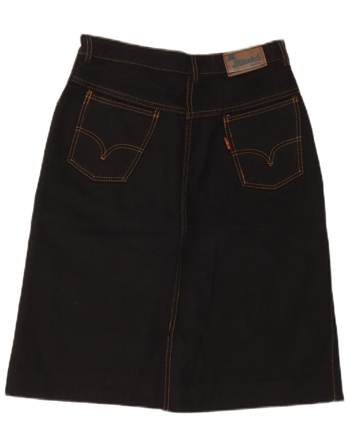jupe en denim femme vintage IT 42 Medium W28 Coton Noir