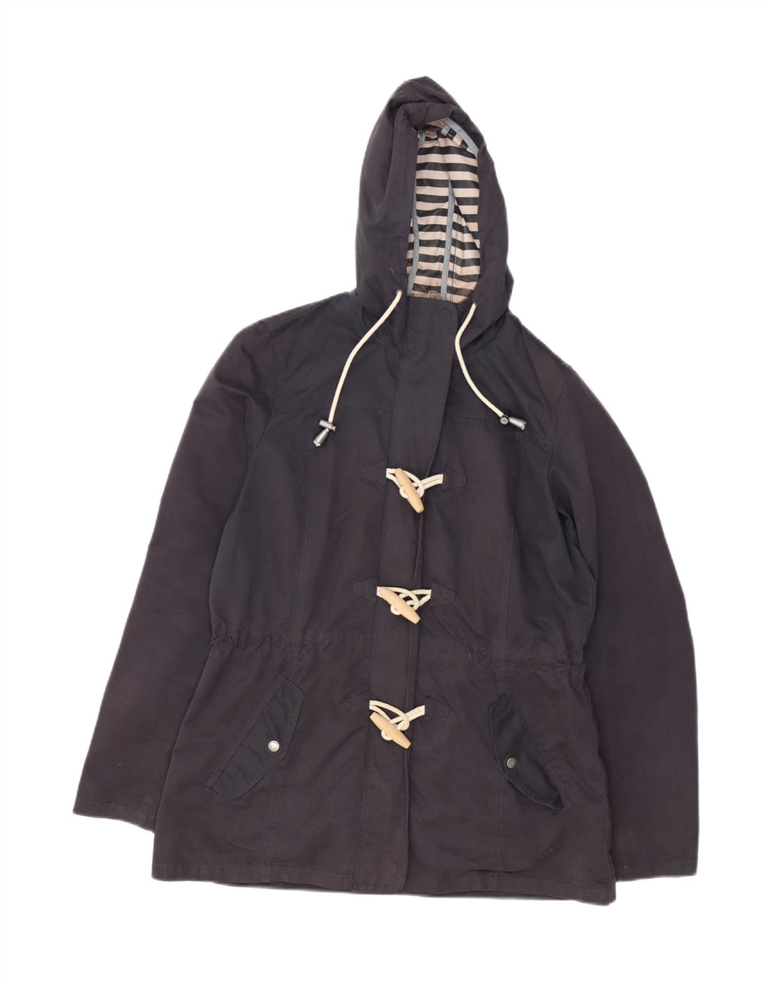 FAT FACE Veste de pluie à capuche pour femme UK 12 Bleu marine moyen