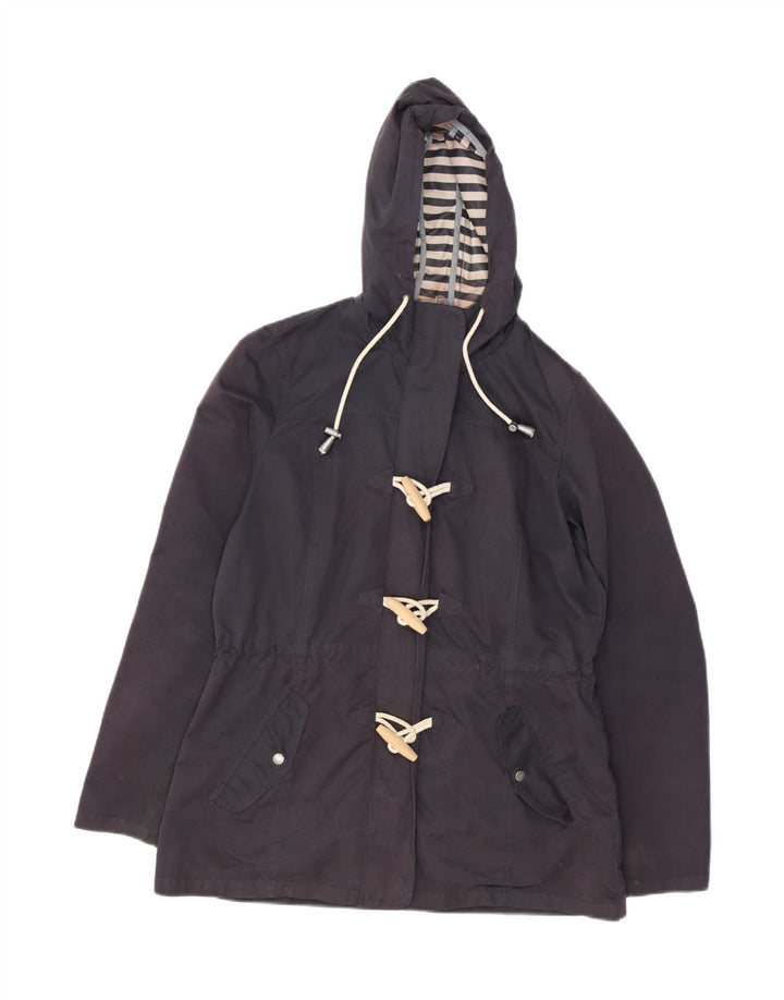 FAT FACE Veste de pluie à capuche pour femme UK 12 Bleu marine moyen