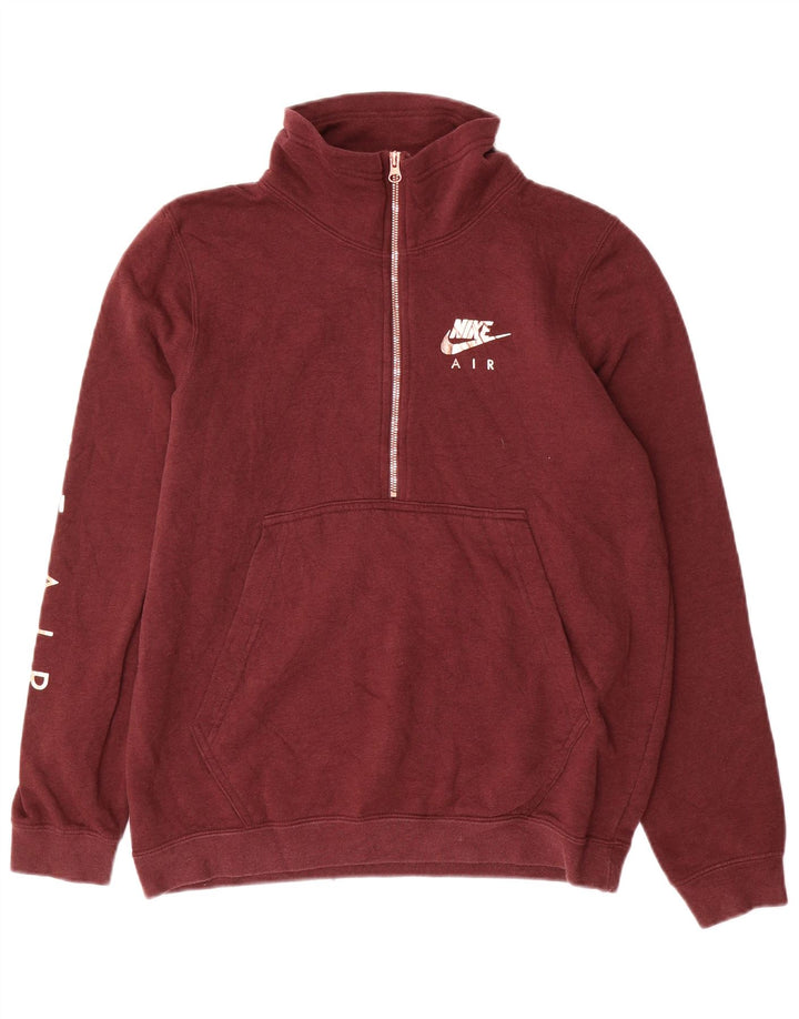Nike Sweat-shirt graphique surdimensionné pour femme UK 10 Petit Bordeaux