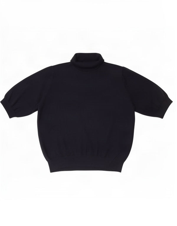 Marks & Spencer Womens Roll Neck Jumper Sweater UK 18 XL Navy Blue
