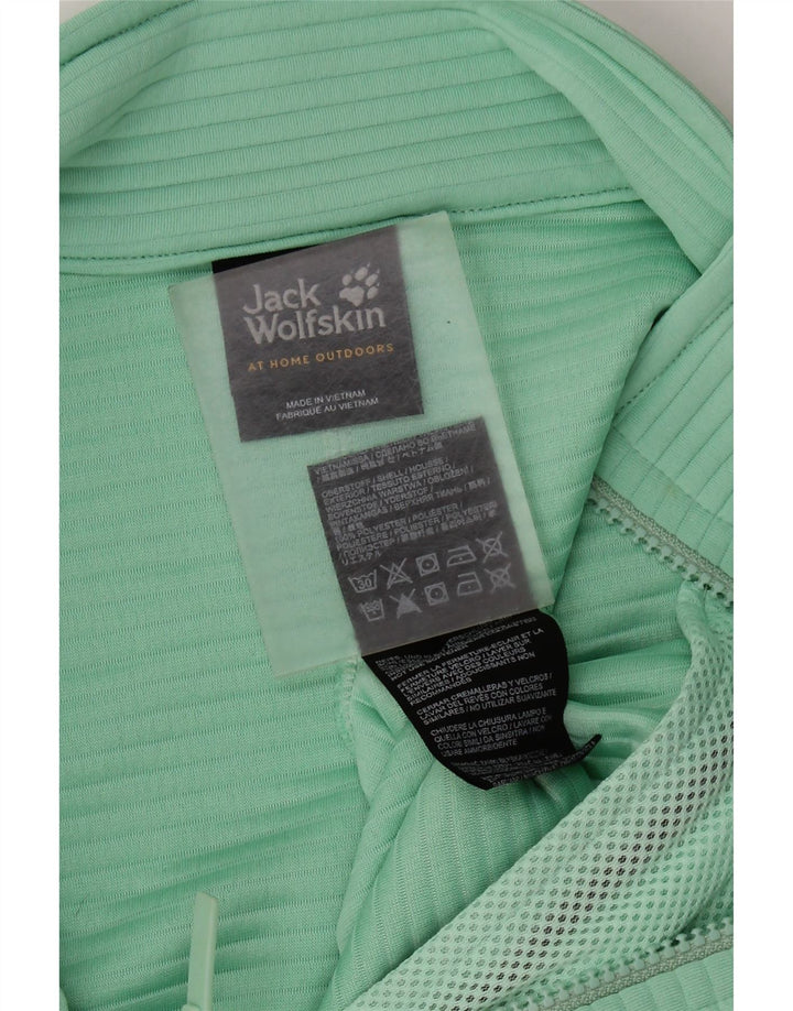 JACK WOLFSKIN Veste de survêtement pour femme UK 10 Petit Vert Polyester