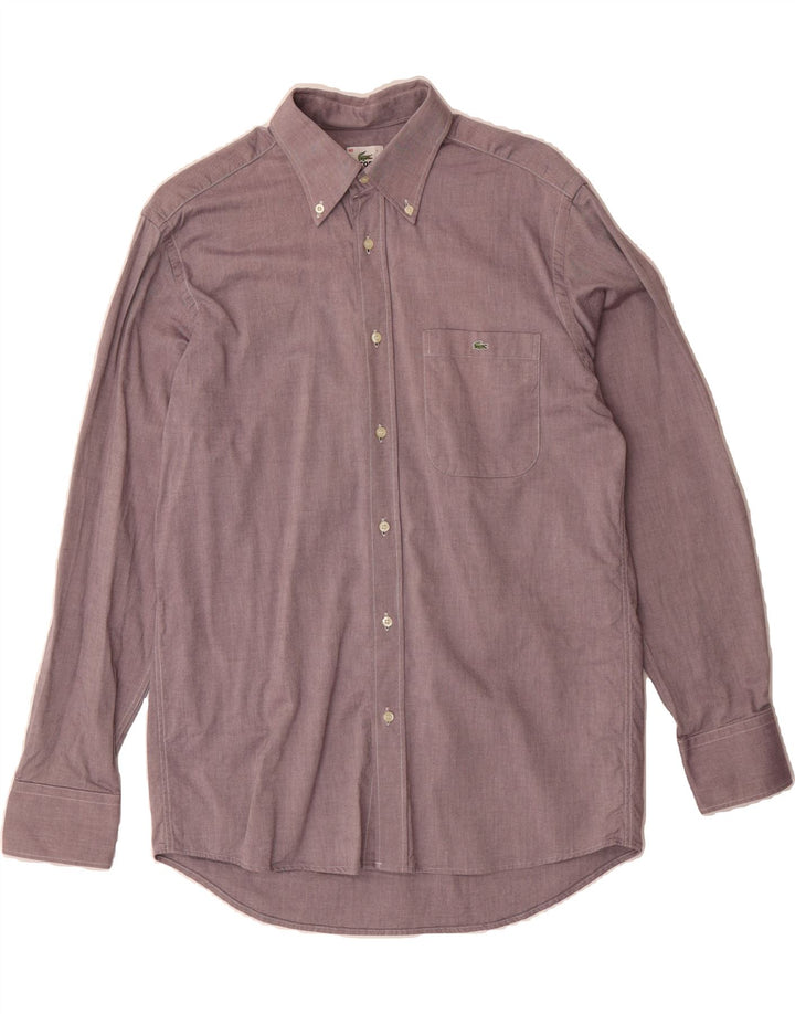 LACOSTE Mens Shirt Size 40 Medium Purple Cotton Vintage Lacoste and Second-Hand Lacoste from Messina Hembry 