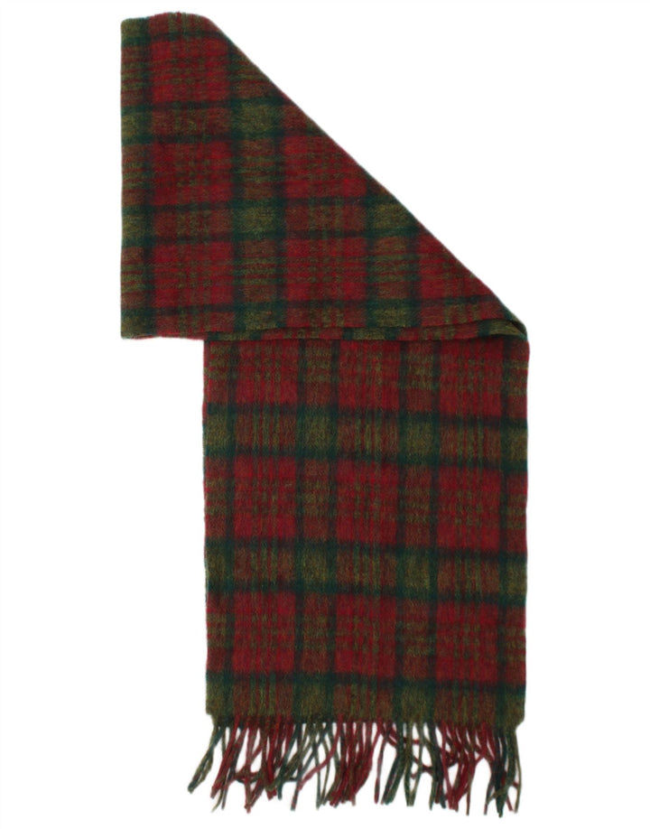 John Hanly&Co Ltd Écharpe rectangulaire pour femme Taille unique Rouge Plaid Classique