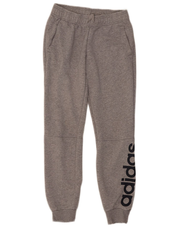Adidas Pantalon de survêtement graphique pour femme Joggers UK 8/10 Petit gris moucheté