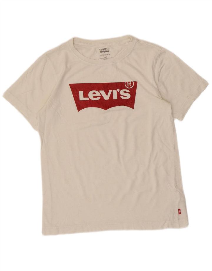 Levi's T-Shirt Graphique Garçon 13-14 ans Blanc Coton