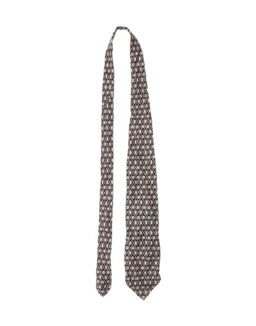 Trussardi Cravate Homme Taille Unique Bleu Floral Soie Classique
