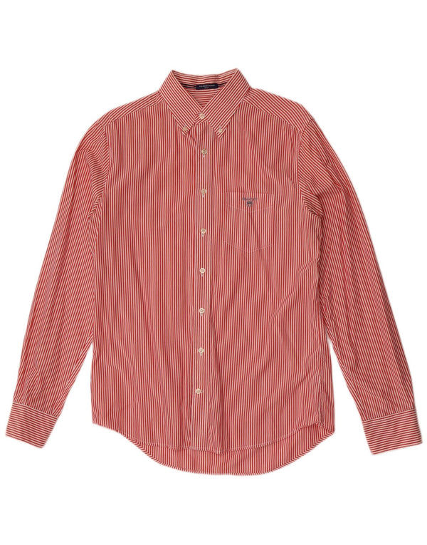 Gant Chemise ajustée pour homme Taille 39/40 15 3/4 Coton à fines rayures rouge moyen